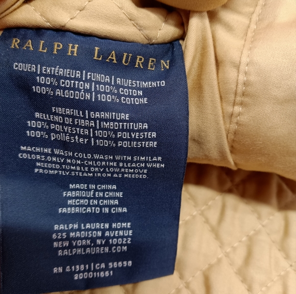 RALPH LAUREN Wyatt Cotton Standard Diamond Quilted Sham Bronze *PAIR* - Picture 9 of 9